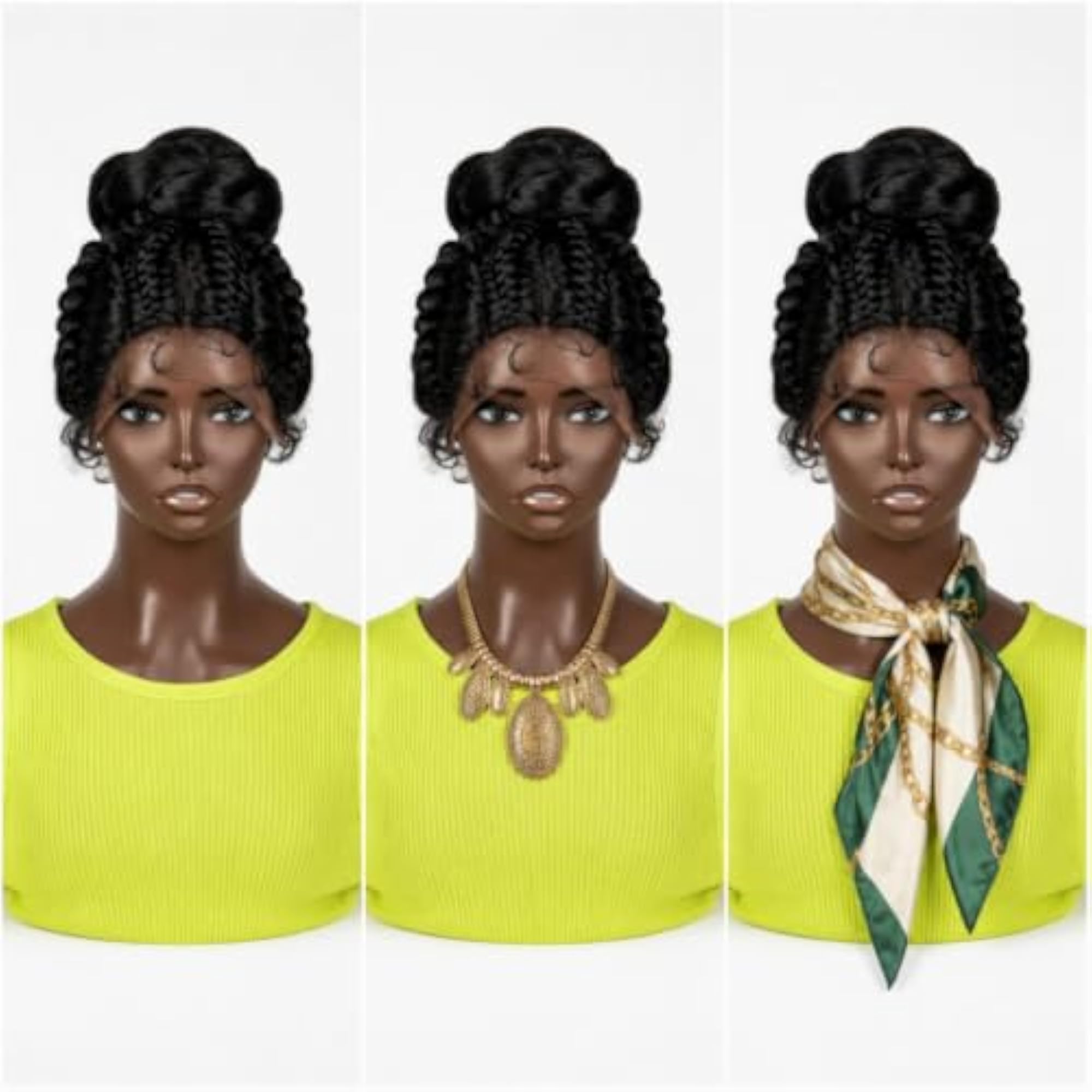 Elegant Realistic Jewelry Display Bust with Shoulders